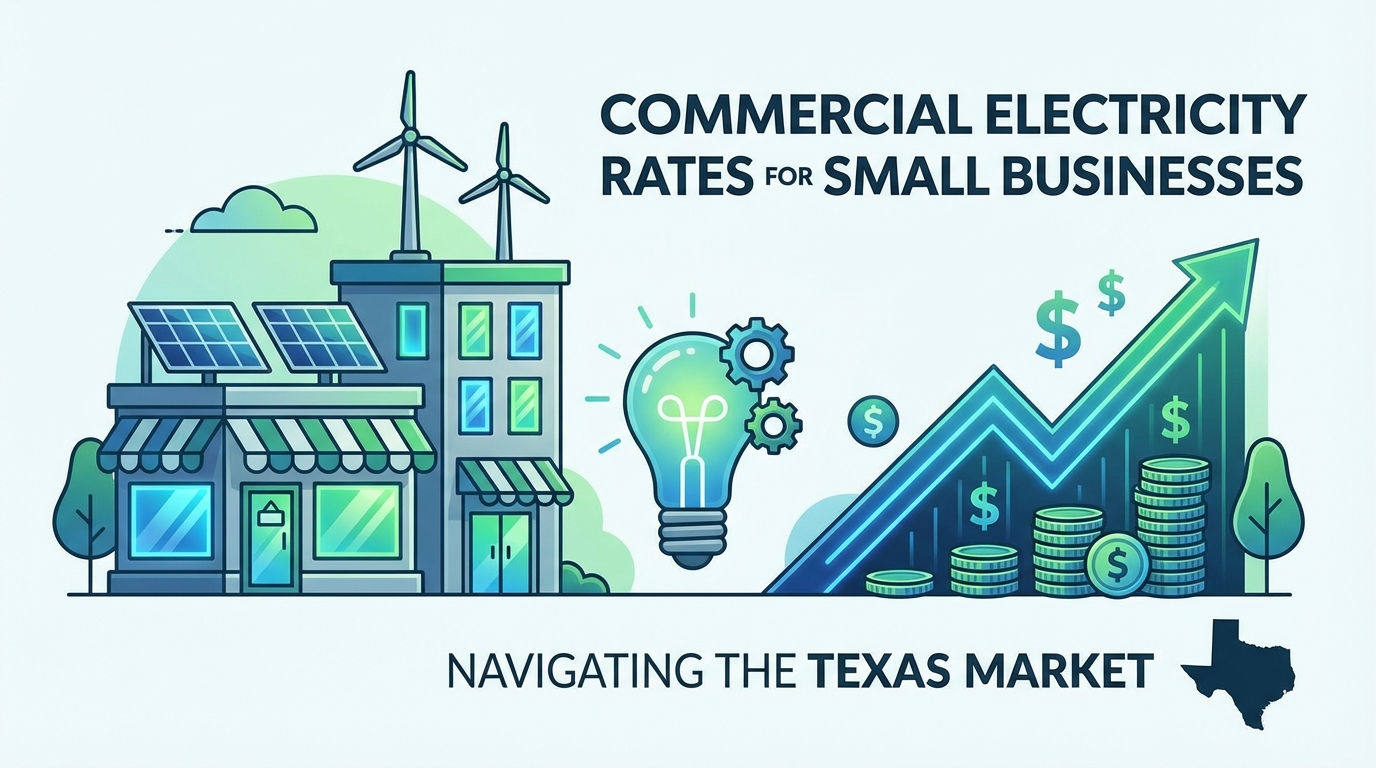 Stylized storefront with money symbols and upward trend charts